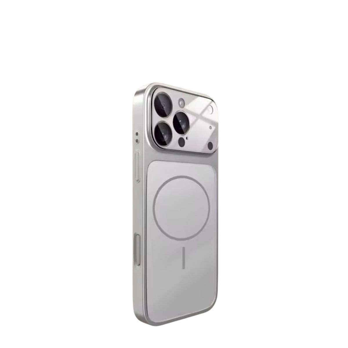 GENERICO - carcasa para iphone 15pro max convierte a 17pro max magnetica plata