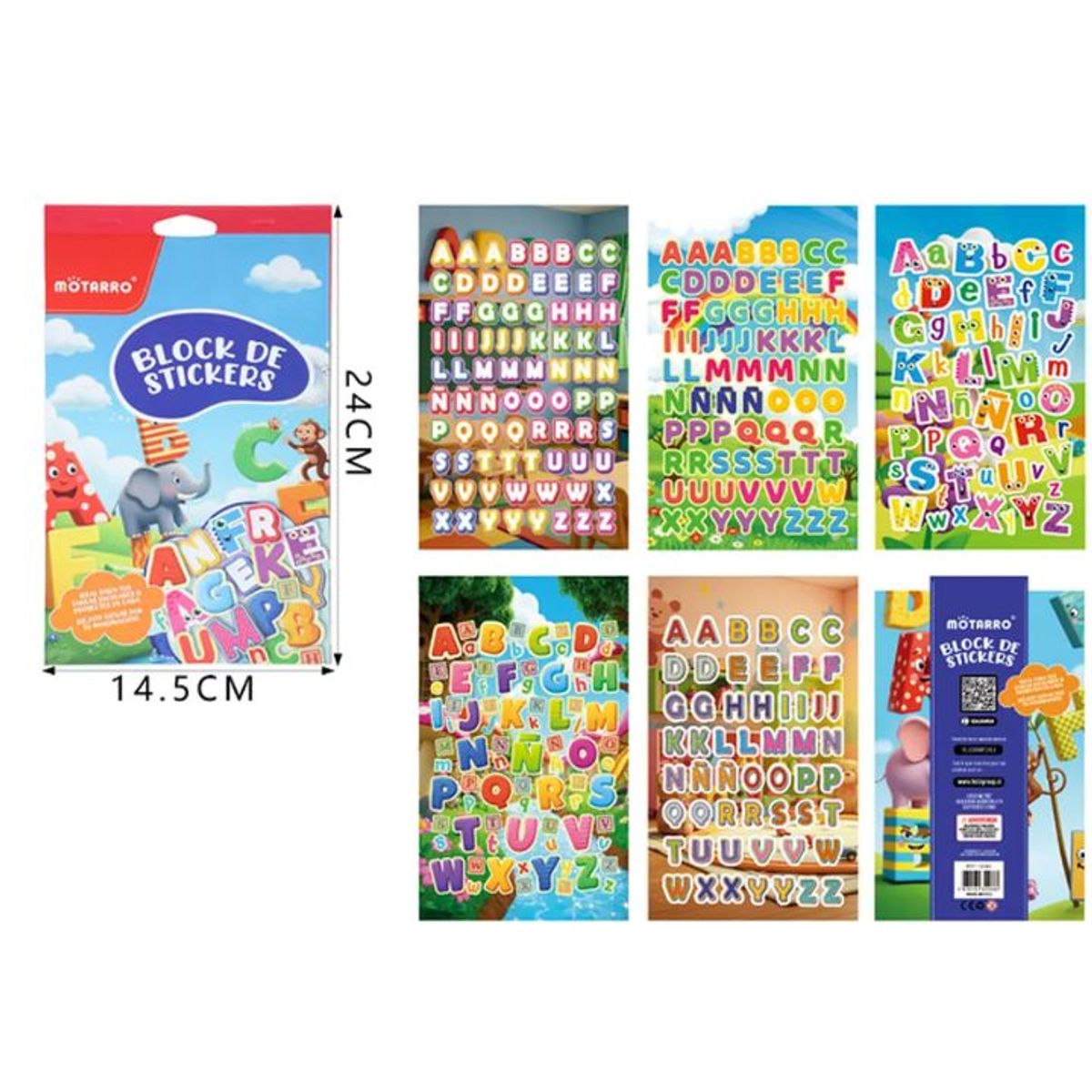 GENERICO - Block De Stickers 5Hojas 24X14Cm