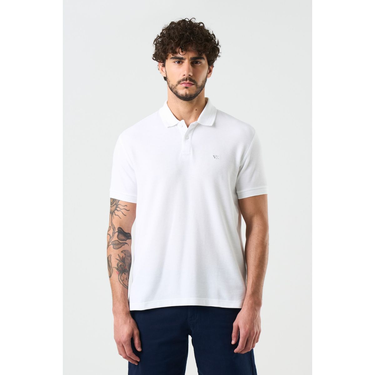 VELEZ - Vélez Polera Polo Manga Corta Essential Hombre  Blanco