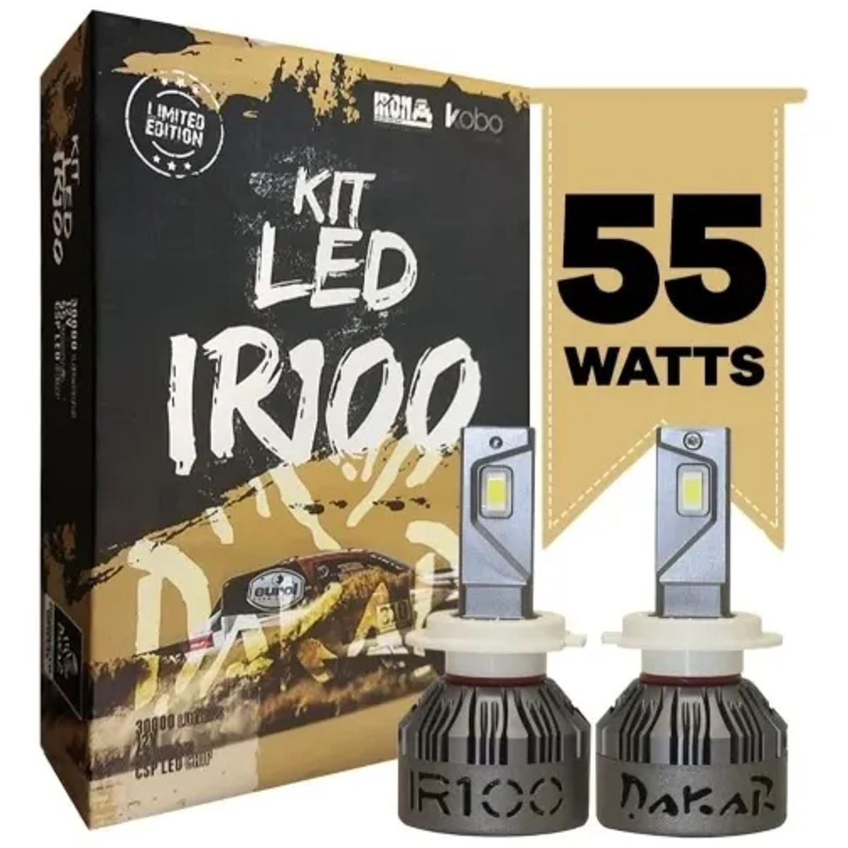KOBO - Dakar ampolletas Led auto h7 IR100 45.000 lm