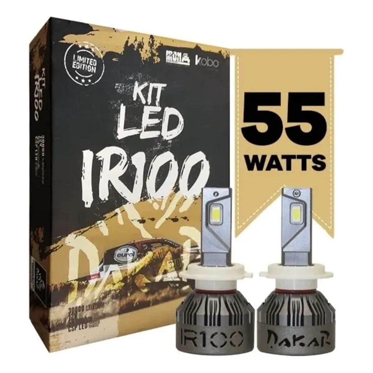 KOBO - Dakar ampolletas Led auto h7 IR100 45.000 lm