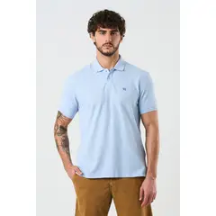 VELEZ - Vélez Polera Polo Manga Corta Essential Hombre Azul Claro