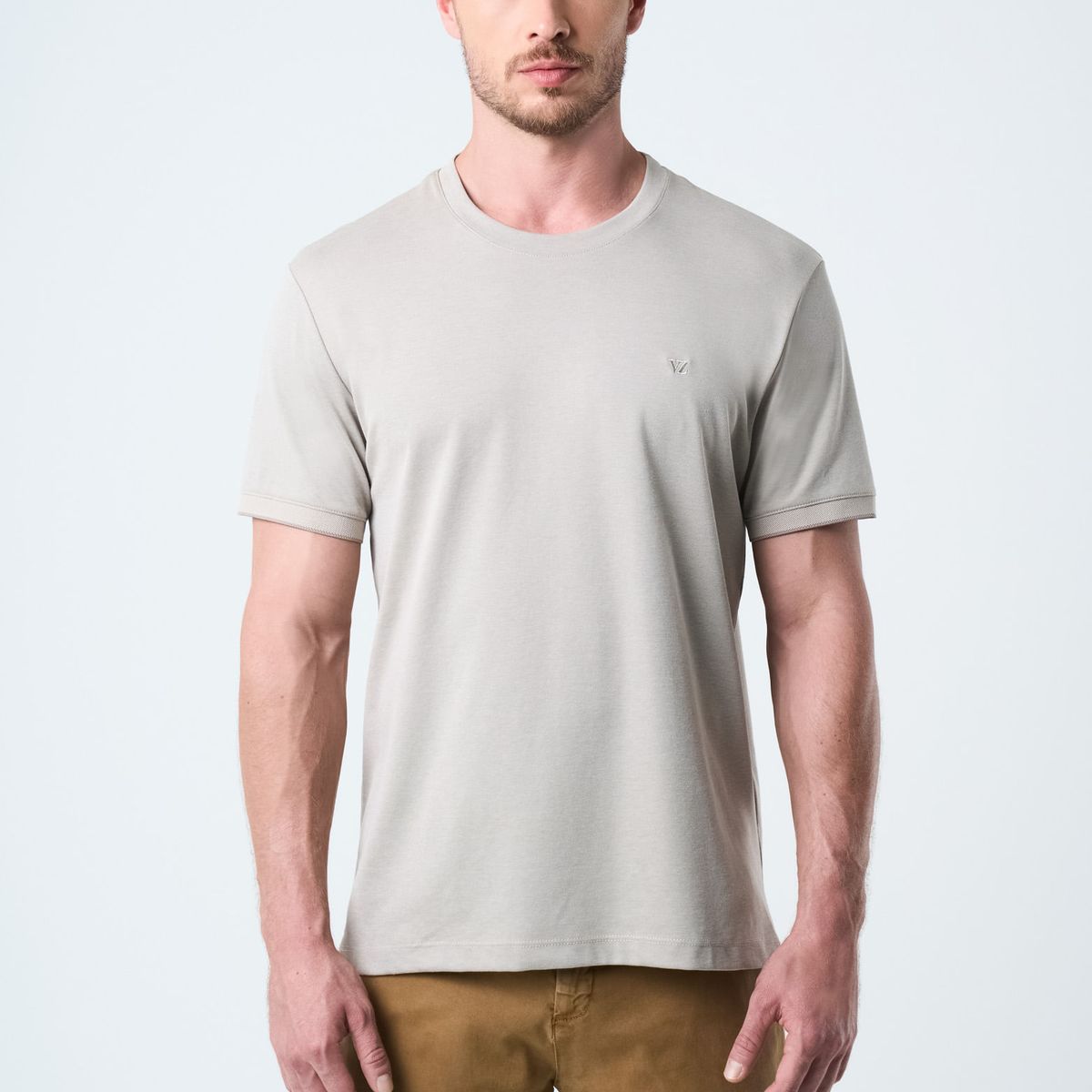 VELEZ - Vélez Polera Micropima Hombre Semi Ajustada Café Claro