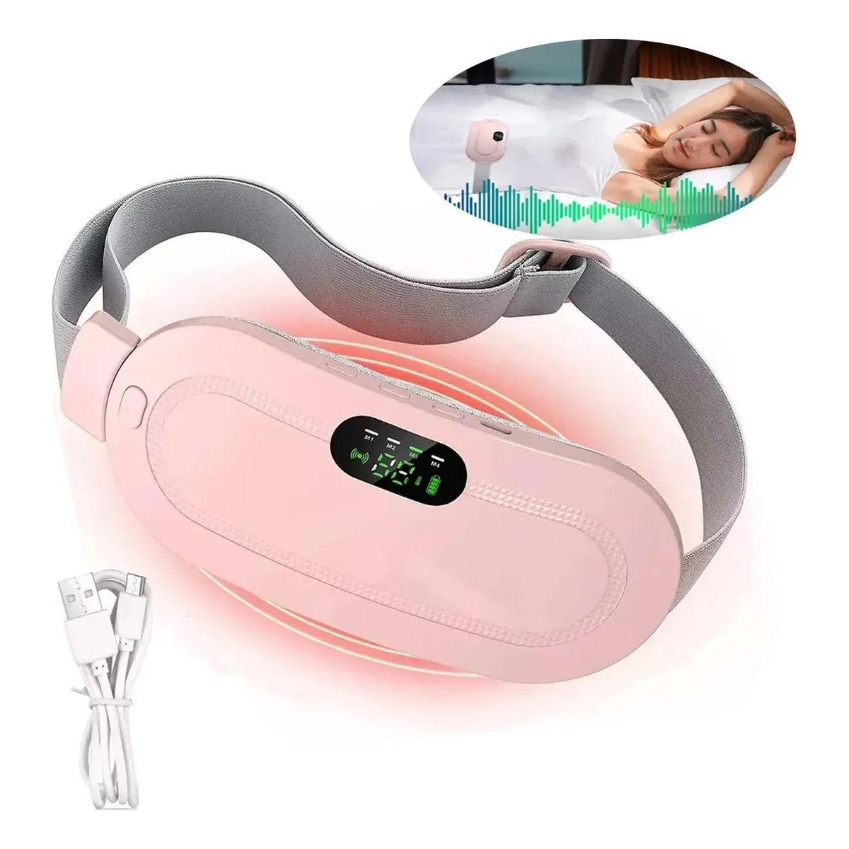 GENERICO - cinturon Electrico Bolsa Termica Para Colicos Menstruales 45-60 °CAlmohadilla Térmica Menstrual FIGOIMPORT