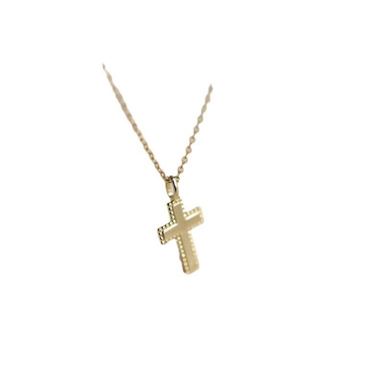 Collar Plata 925 Cruz Dis Dorado TALLA UNICA
