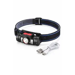 IRM - Linterna Frontal LED Recargable USB con 4 Modos