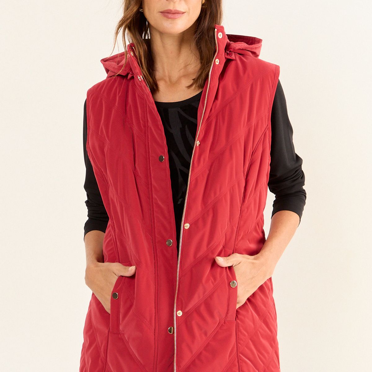 MA GRIFFE - Parka Con Gorro Mujer Rojo Magriffe