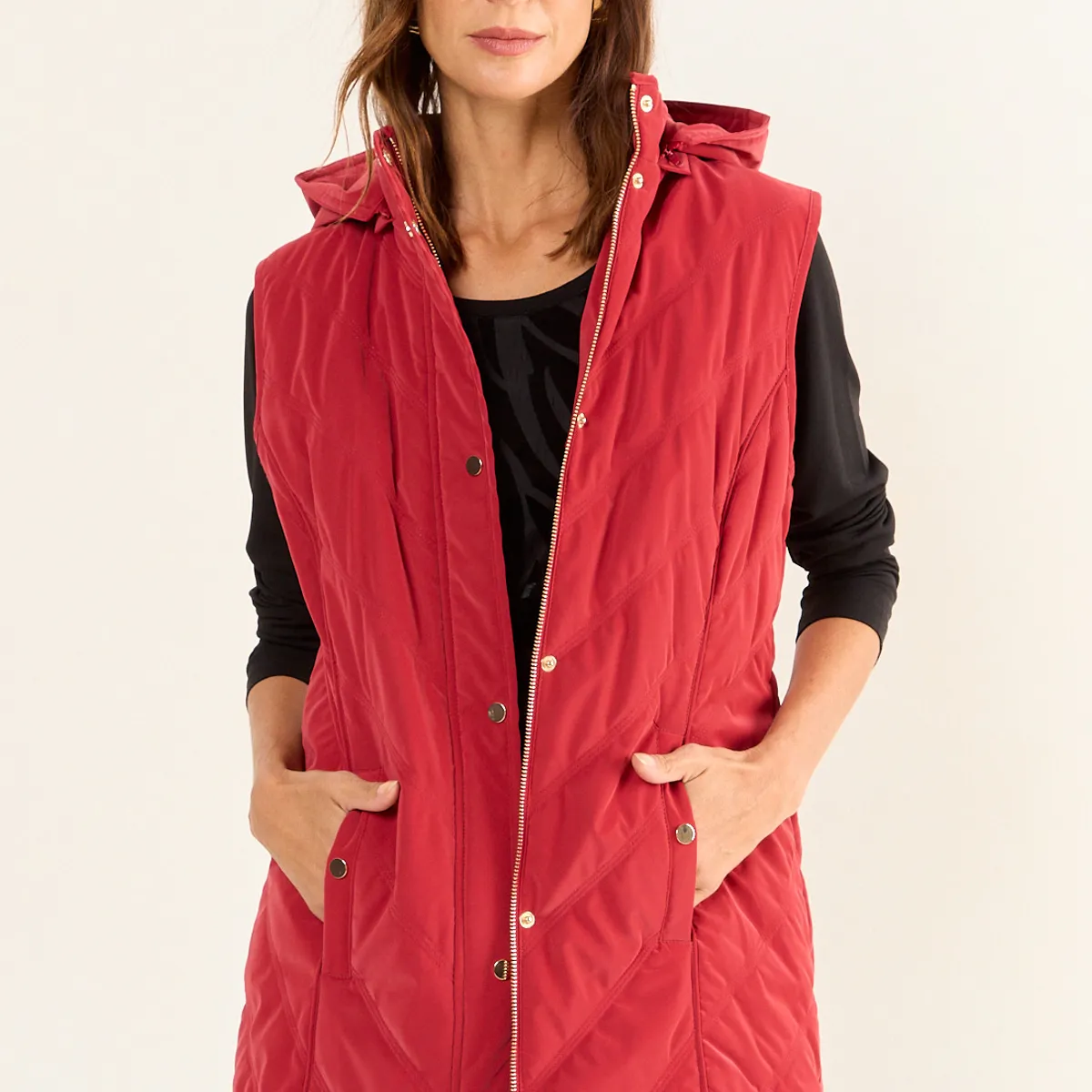 MA GRIFFE - Parka Con Gorro Mujer Rojo Magriffe