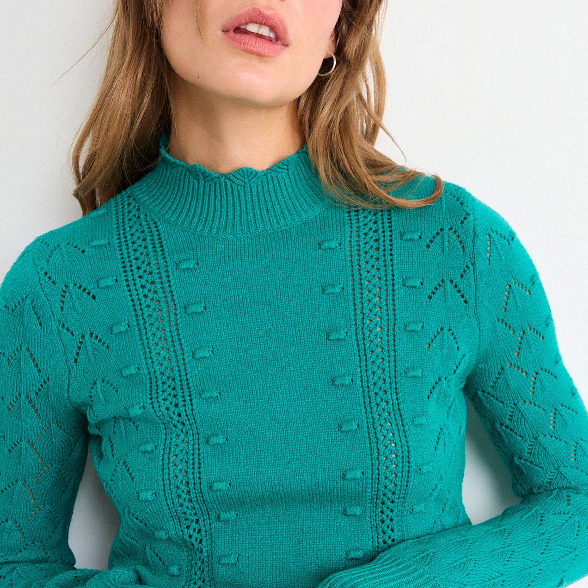 IO - Sweater Liso Mujer Verde Io