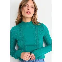 IO - Sweater Liso Mujer Verde