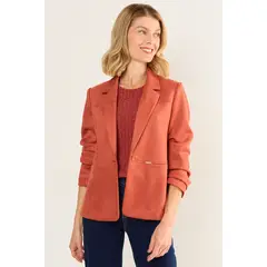 MA GRIFFE - Blazer Antelina Mujer Terracota Magriffe