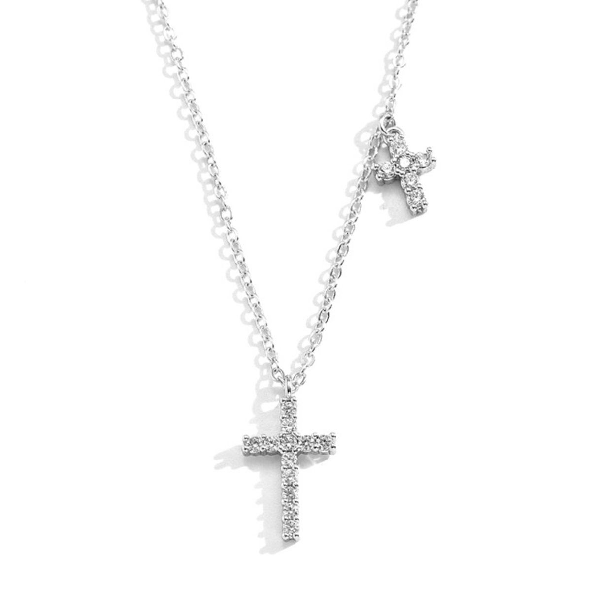 LUX JOYAS - Collar Plata 925 Cruz X2