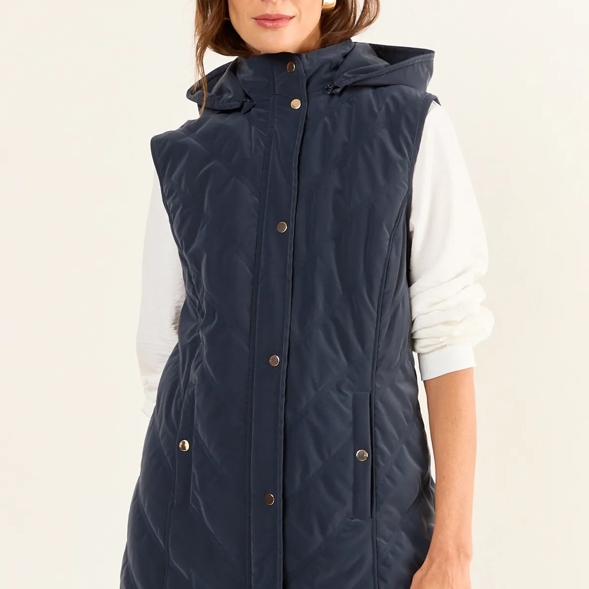 MA GRIFFE - Parka Con Gorro Mujer Azul Magriffe