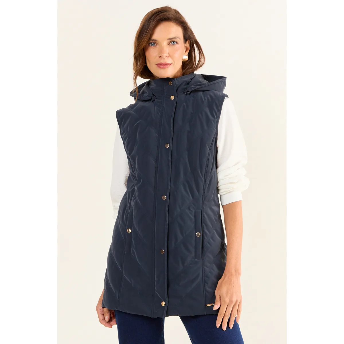 MA GRIFFE - Parka Con Gorro Mujer Azul Magriffe