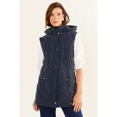 MA GRIFFE - Parka Con Gorro Mujer Azul Magriffe