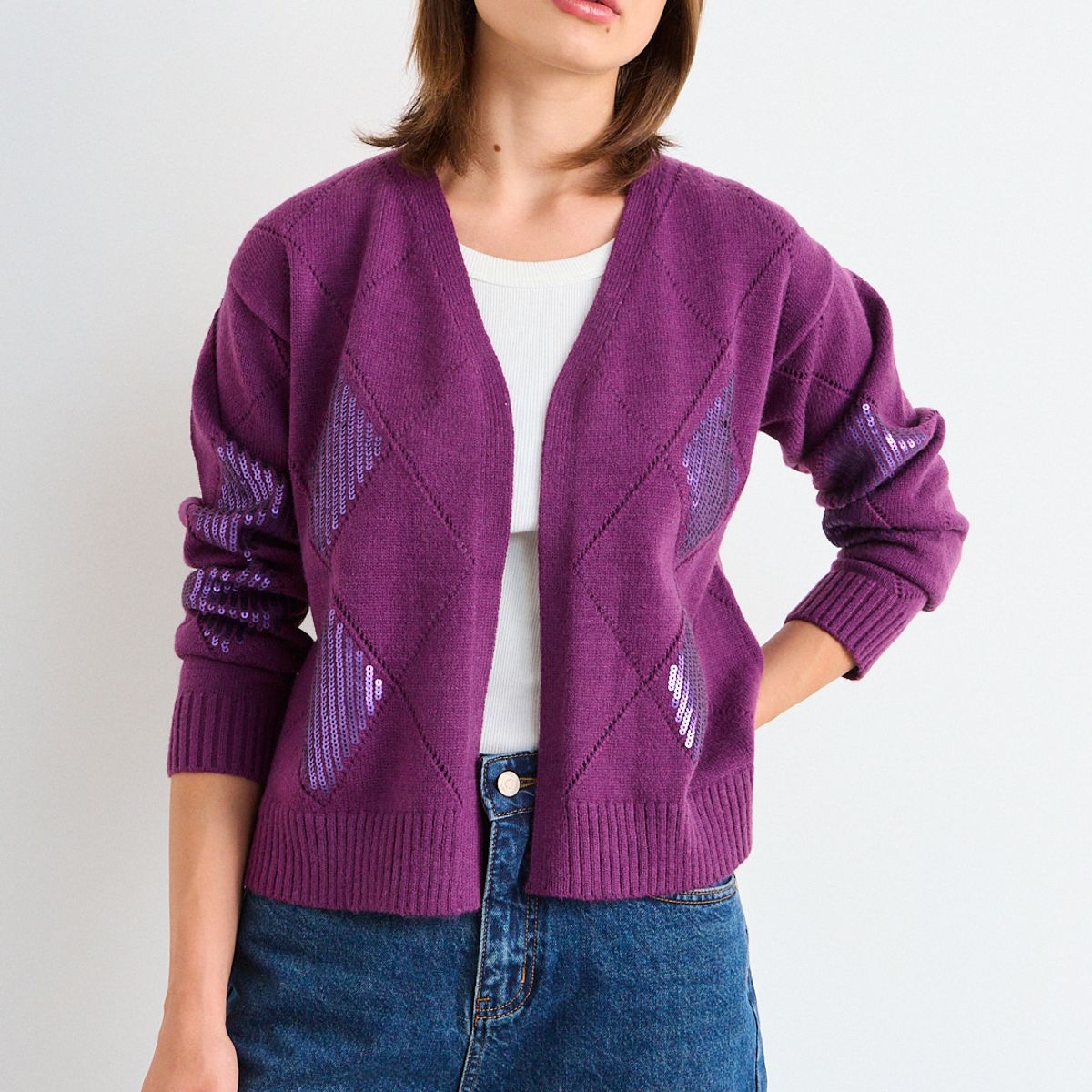IO - Chaleco Liso Mujer Morado Io