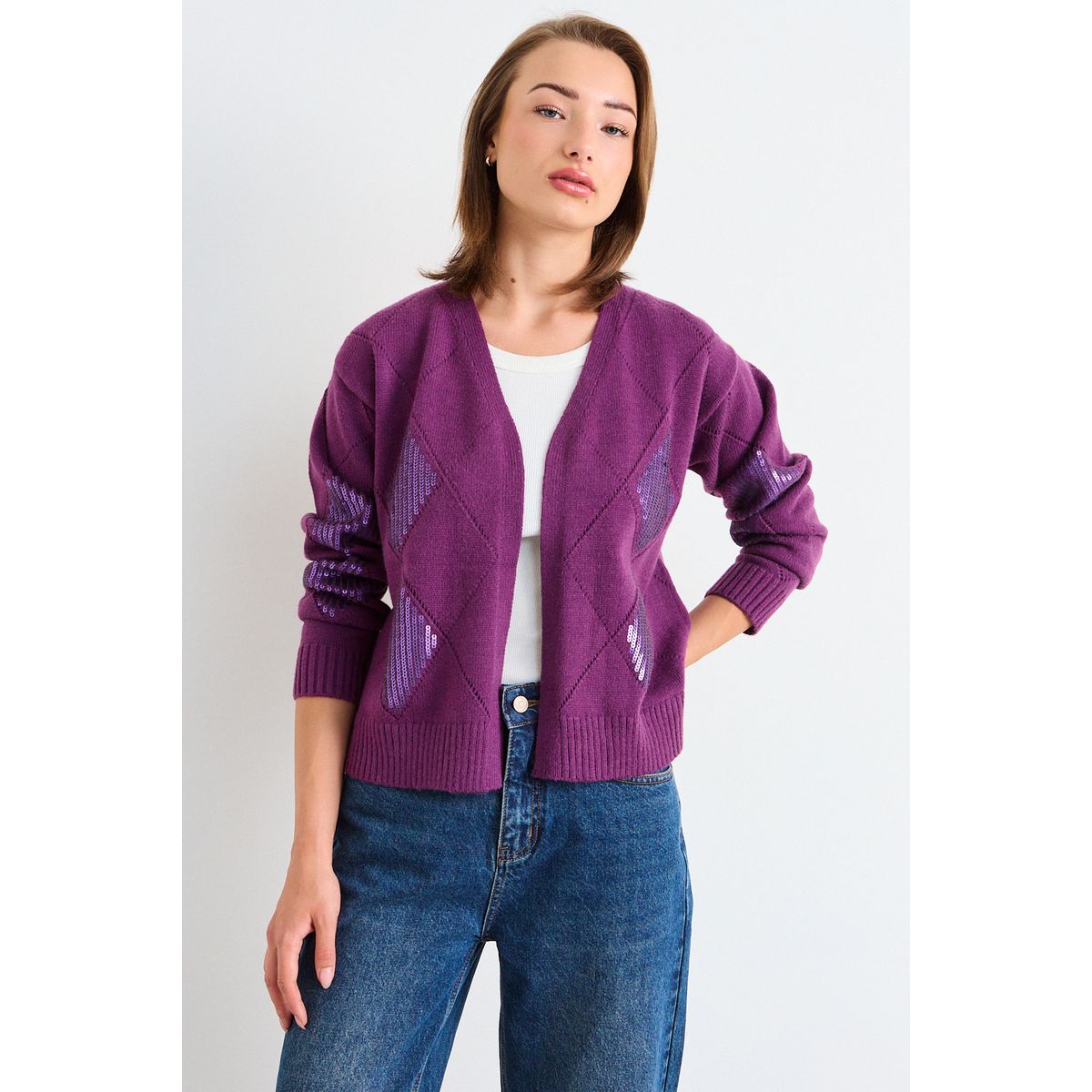 IO - Chaleco Liso Mujer Morado Io