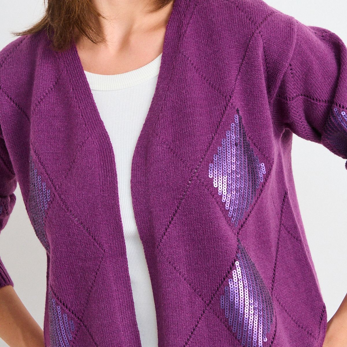 IO - Chaleco Liso Mujer Morado Io