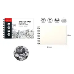 GENERICO - Block de Dibujo A5 24 Hjs 210x148mm
