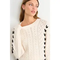 IO - Sweater Liso Mujer Crudo