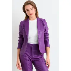 IO - Blazer Liso Mujer Morado