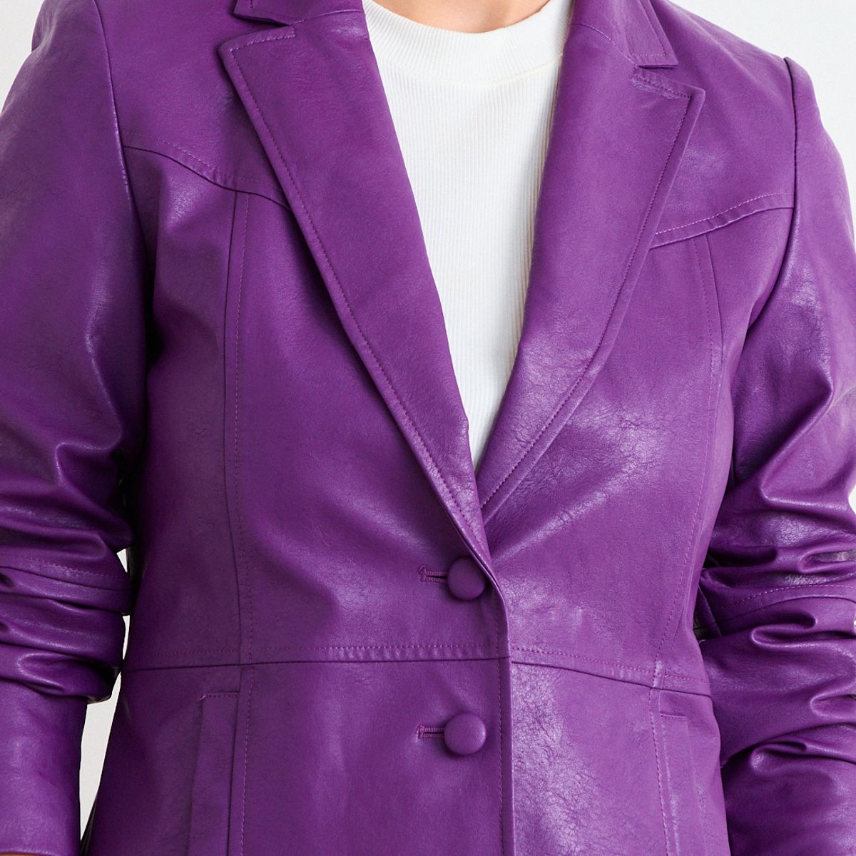 IO - Blazer Liso Mujer Morado Io