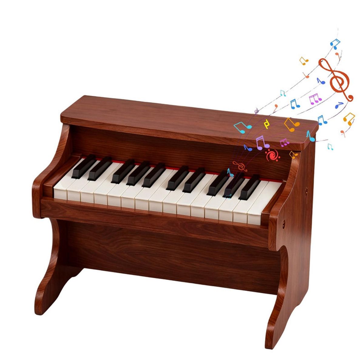 KIVARA - Piano Infantil Madera Juguete Musical 25 Teclas