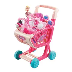 KIVARA - Carro Supermercado Juguete Carrito Compras 28 Piezas