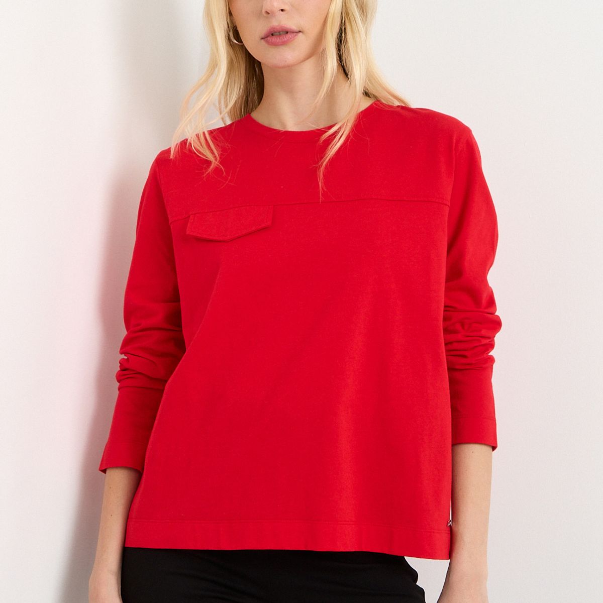 ASH - Polera Manga Larga Mujer Rojo Ash