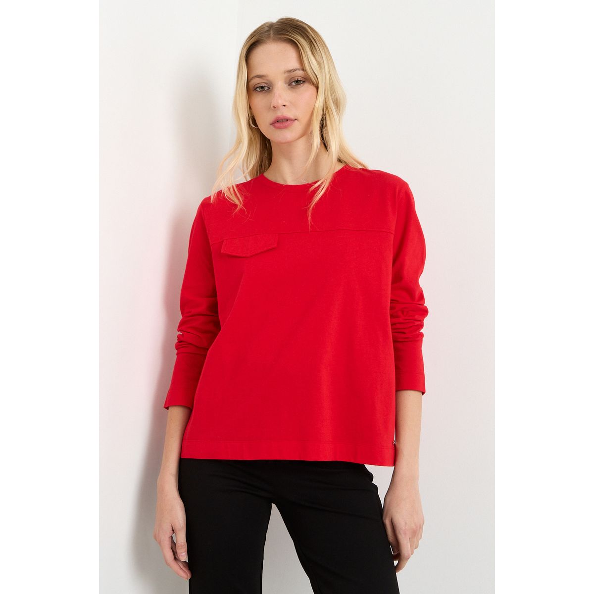 ASH - Polera Manga Larga Mujer Rojo Ash