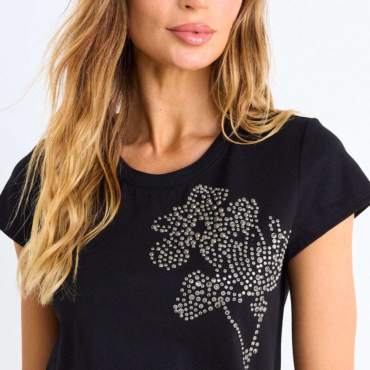 ASH - Polera Manga Corta Mujer Negro Ash