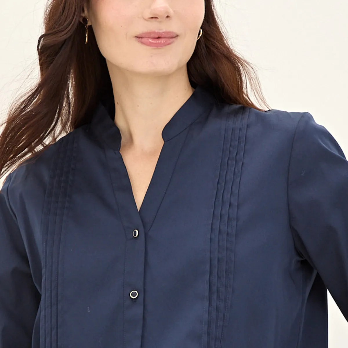 MA GRIFFE - Blusa Popelina Mujer Azul Magriffe