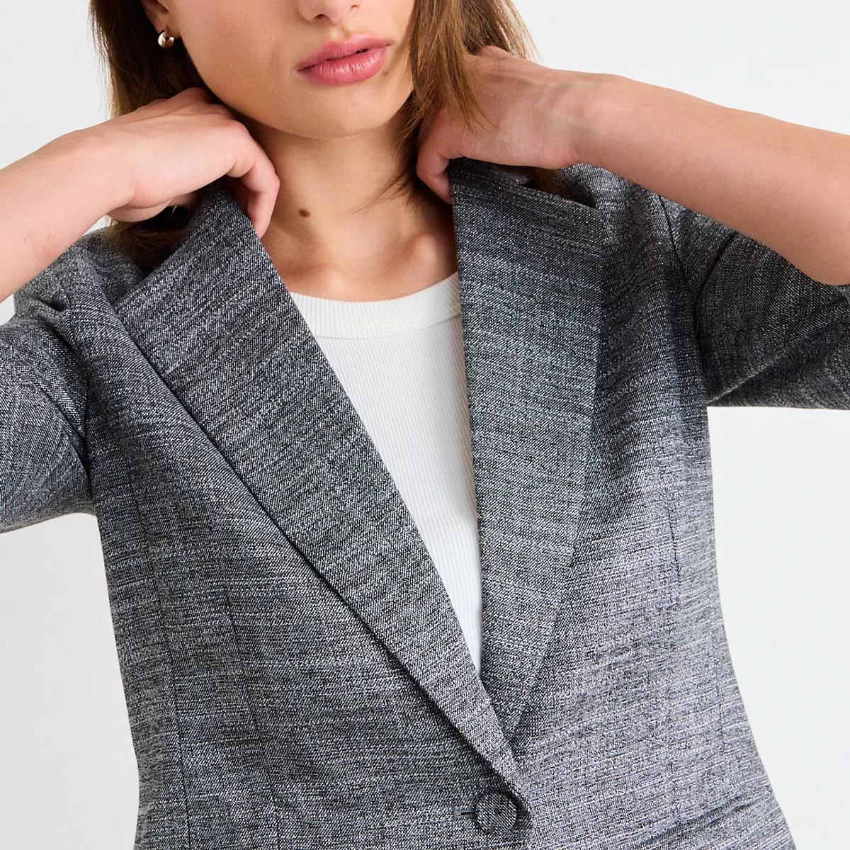 IO - Blazer Fantasia Mujer Gris Io