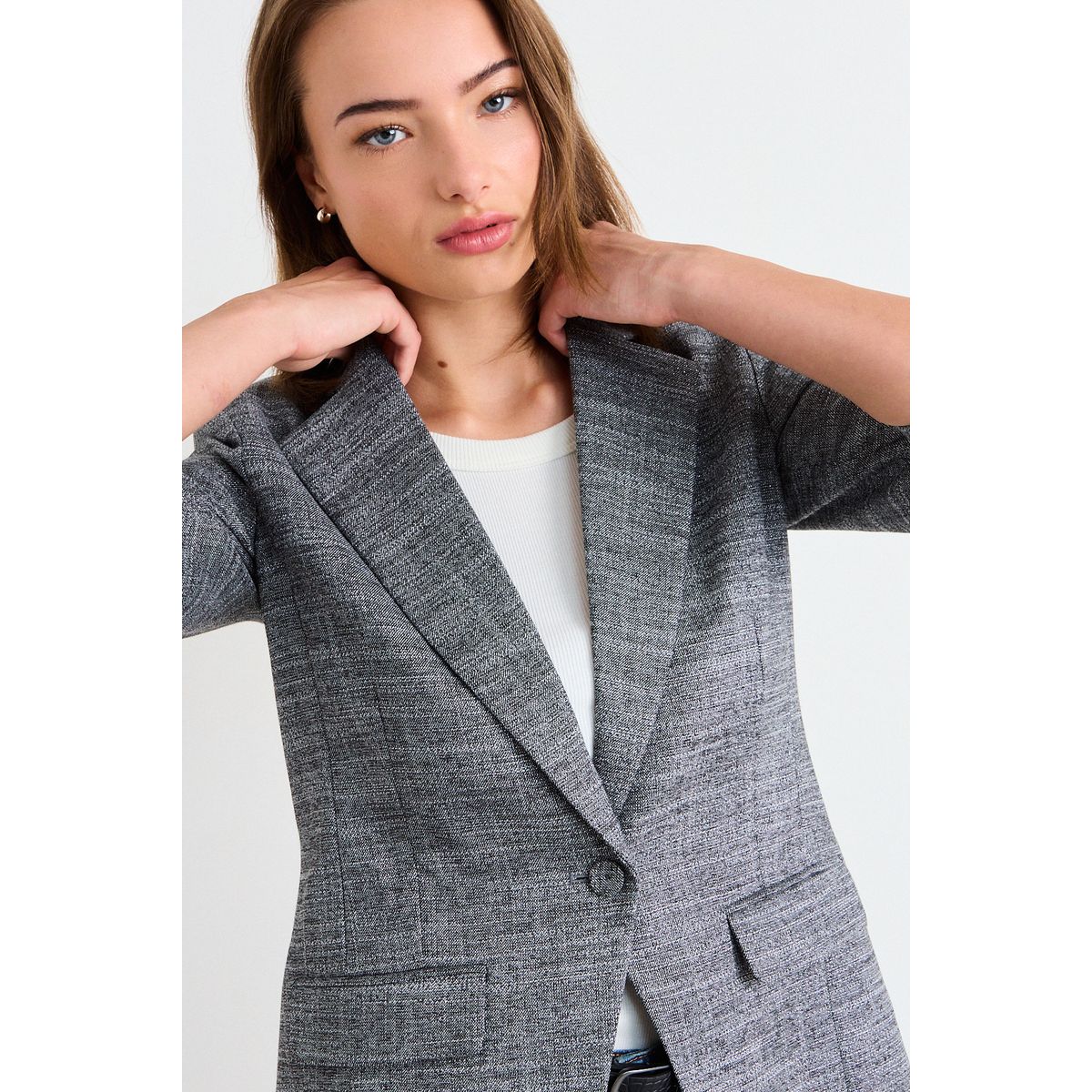 IO - Blazer Fantasia Mujer Gris Io
