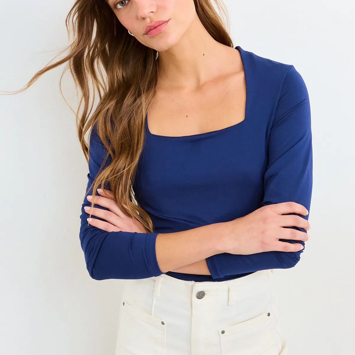 IO - Polera Lisa Mujer Azul Io