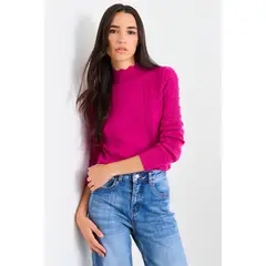 IO - Sweater Liso Mujer Fucsia