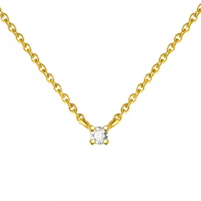 Collar Plata 925 Punto Luz 4p 2,5mm Dorado TALLA UNICA