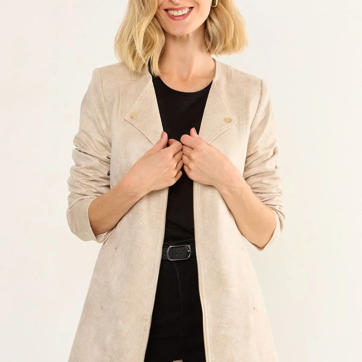 MA GRIFFE - Trench Coating Mujer Beige Magriffe