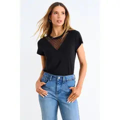 ASH - Polera Manga Corta Mujer Negro