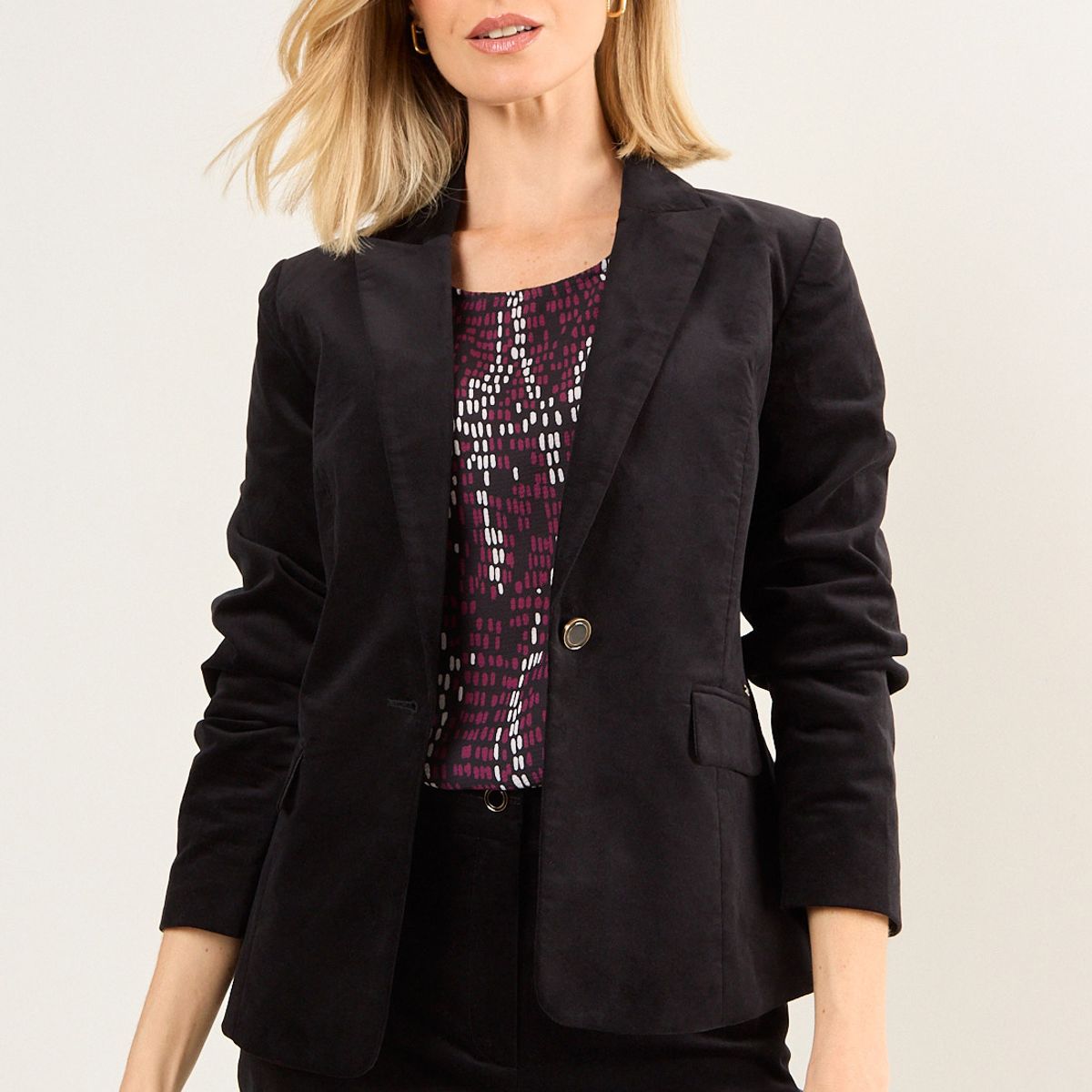 MA GRIFFE - Blazer Pana Mujer Negro Magriffe