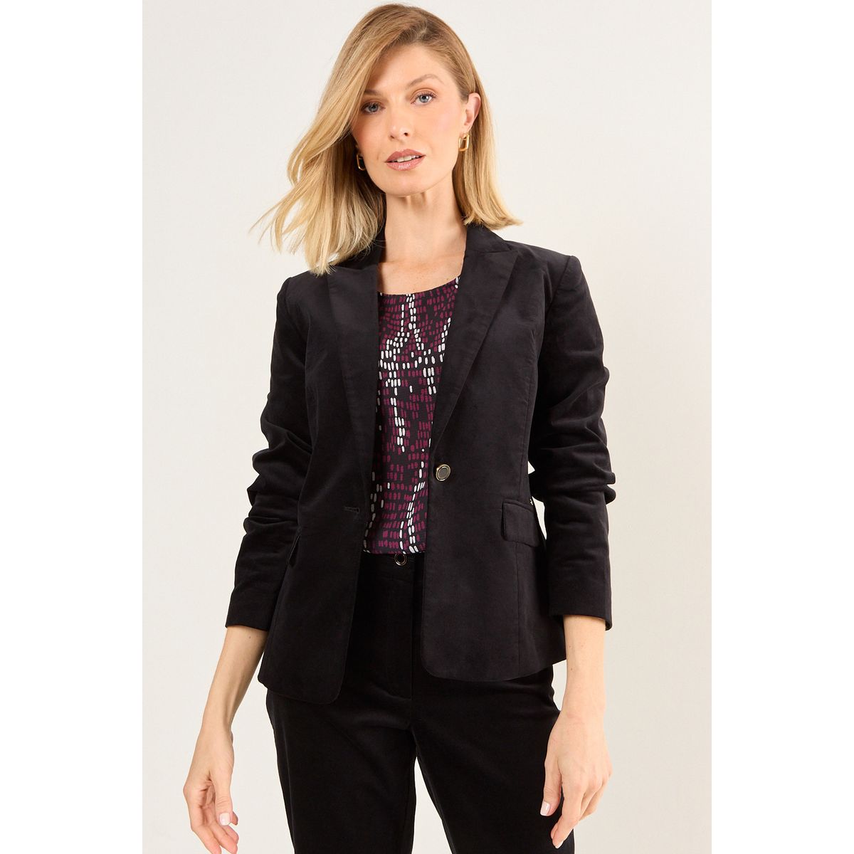 MA GRIFFE - Blazer Pana Mujer Negro Magriffe