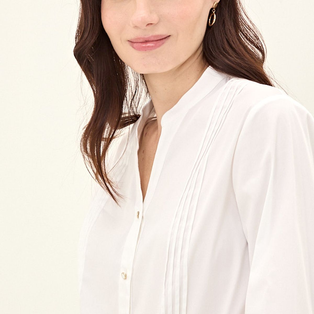 MA GRIFFE - Blusa Popelina Mujer Crudo Magriffe