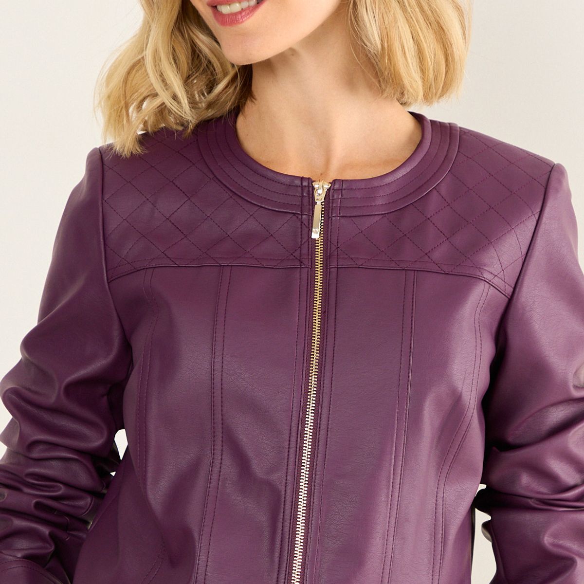 MA GRIFFE - Chaqueta Pu Mujer Morado Magriffe