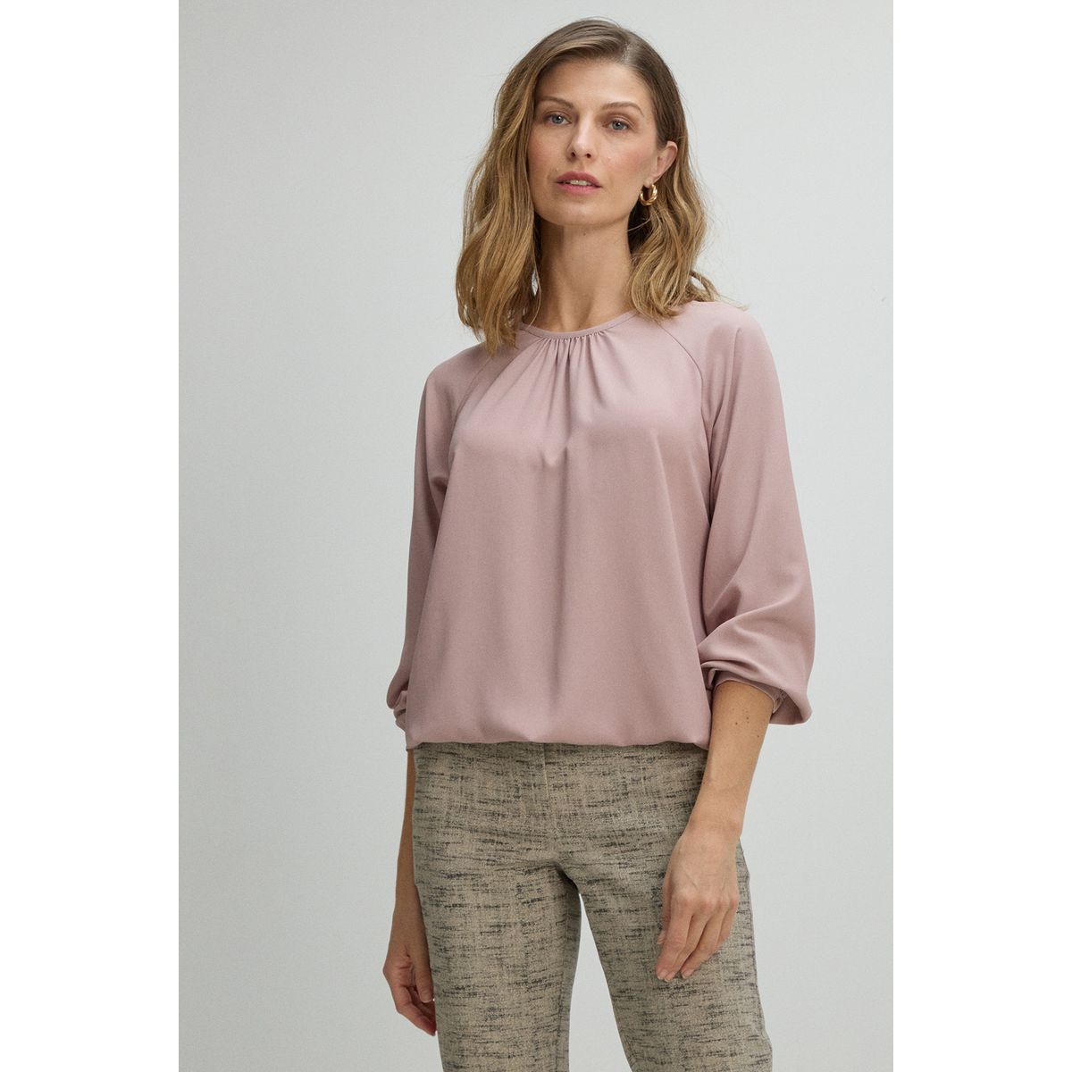 MA GRIFFE - Blusa Cuello Redondo Mujer Rosa Magriffe