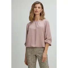 MA GRIFFE - Blusa Cuello Redondo Mujer Rosa Magriffe
