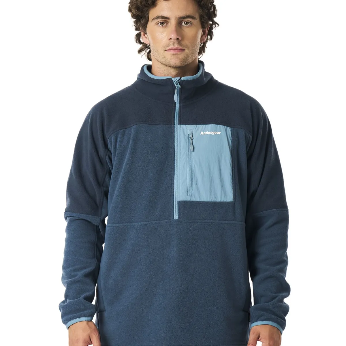 ANDESGEAR - Polar Hombre Andesgear New Maihue 1/2 Azul