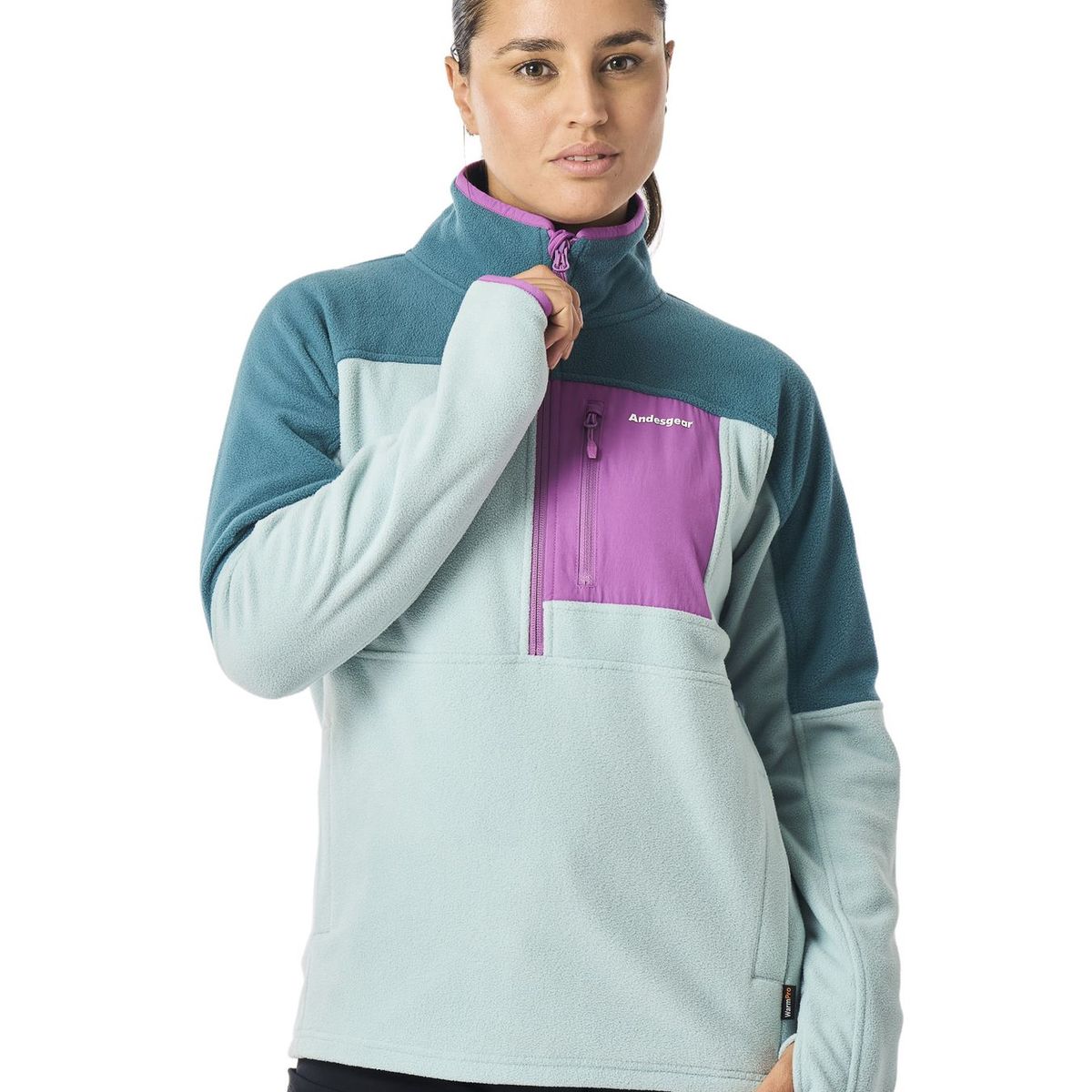 ANDESGEAR - Polar Mujer New Maihue 1/2 Verde Andesgear