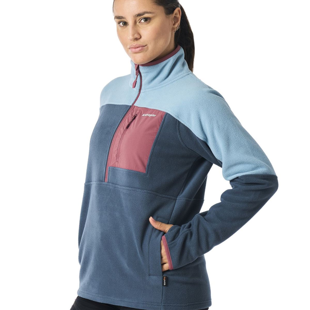 ANDESGEAR - Polar Mujer New Maihue 1/2 Azul Andesgear