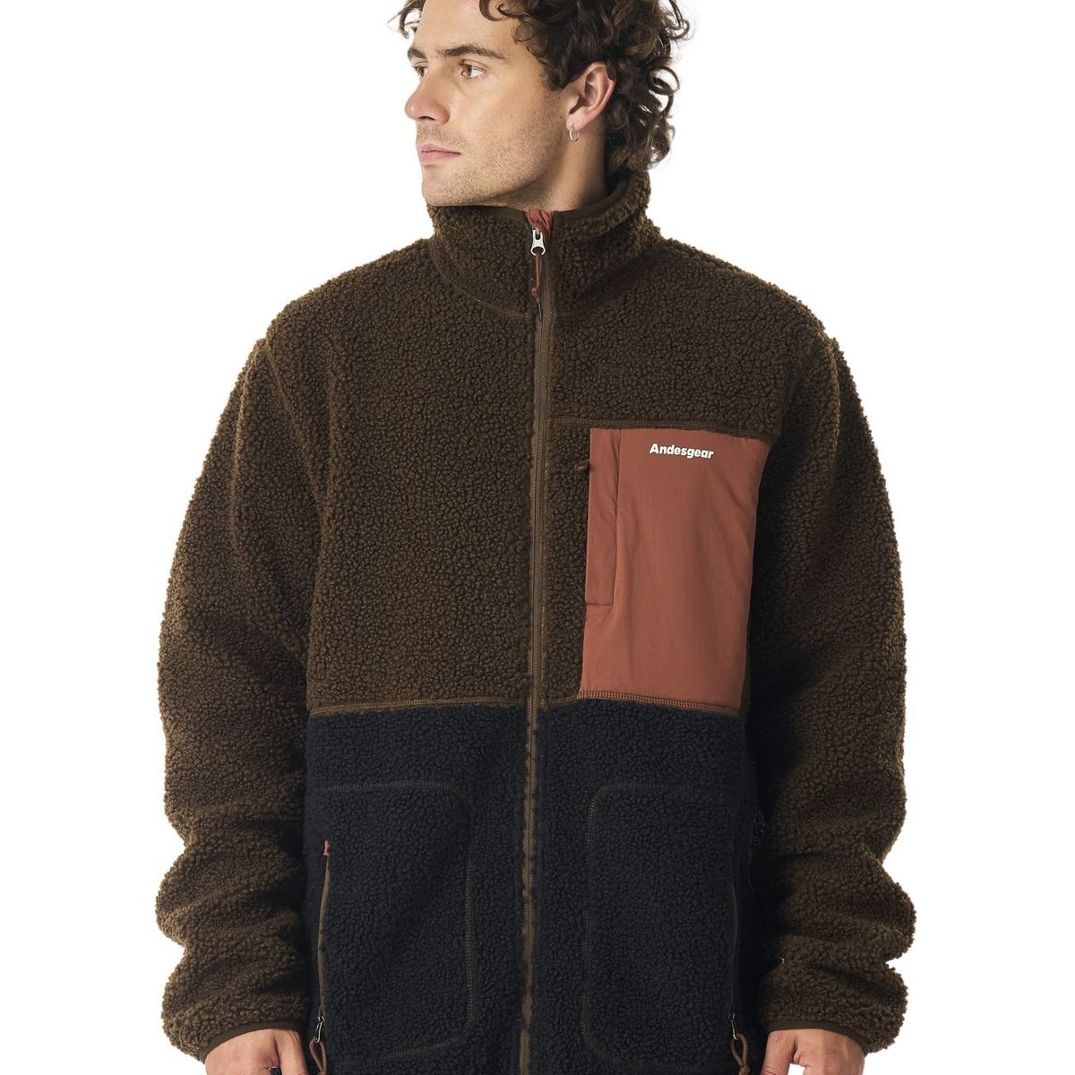 ANDESGEAR - Polar Hombre Llanquihue Marrón Andesgear