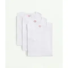 BROOKS BROTHERS - Camiseta Hombre Supima Cotton 3 Pack Blanco